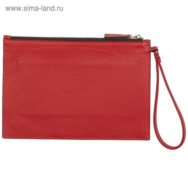 Сумка женская-конверт  D.Morelli , нат. кожа, красная