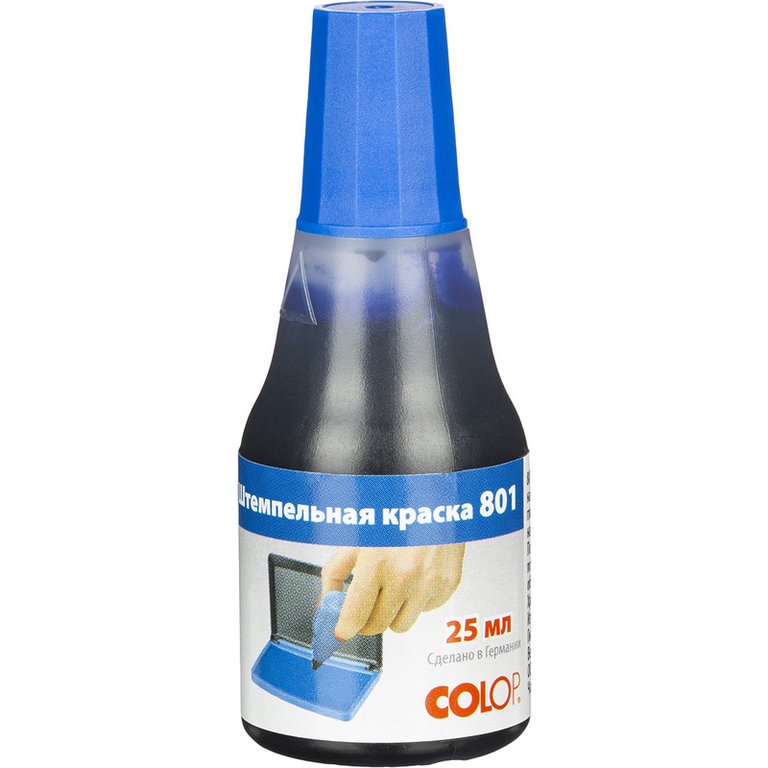 Краска штемпельная Colop 25 мл синяя на водно-глицериновой основе