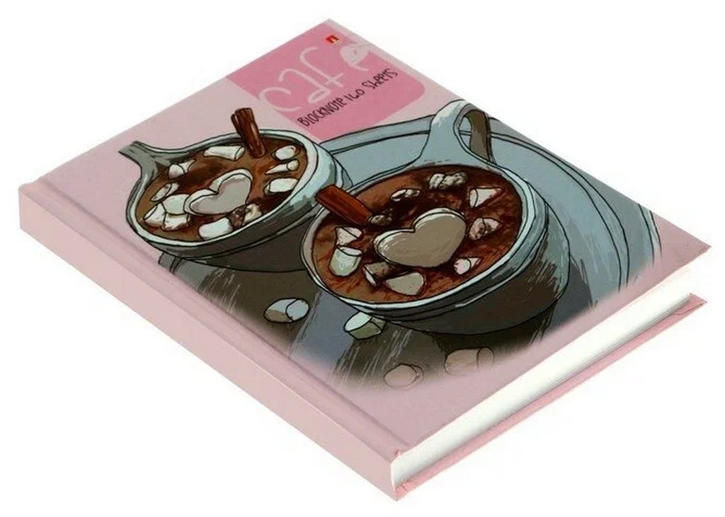 Бизнес-блокнот А6 160л., 105*148 мм, Альт "КОФЕМАНИЯ.ГОРЯЧИЙ ШОКОЛАД"