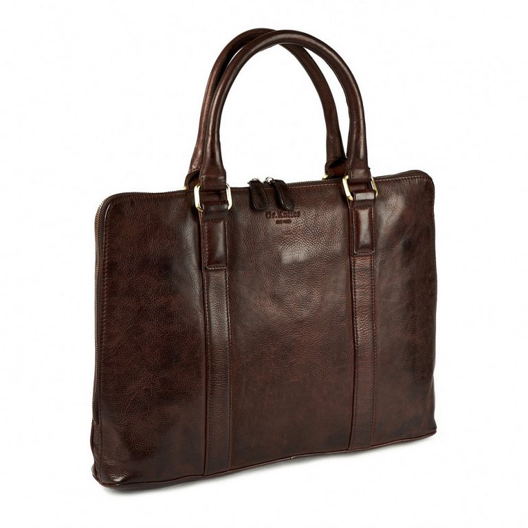 Сумка для документов Dr.Koffer 28*38*7,5см, нат. кожа, коричневая