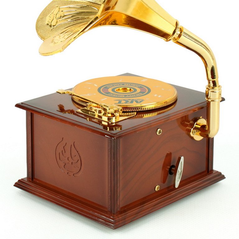 Шкатулка музыкальная "Патефон" 22,5х13х11 см