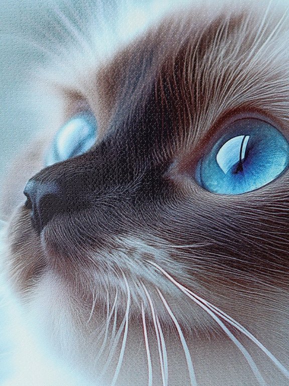 Тетрадь 80 лист кл. А5+ на кольцах "ГОЛУБОГЛАЗАЯ КОШКА" тв. обл. Проф-Пресс