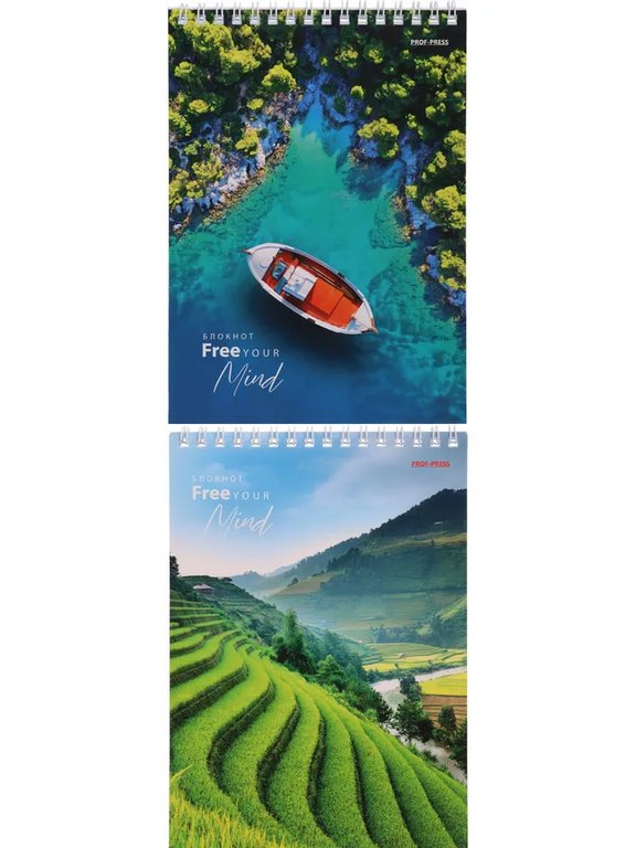 Блокнот А5  40л., 145*206 мм, на гребне Prof-Press "Живописные просторы"