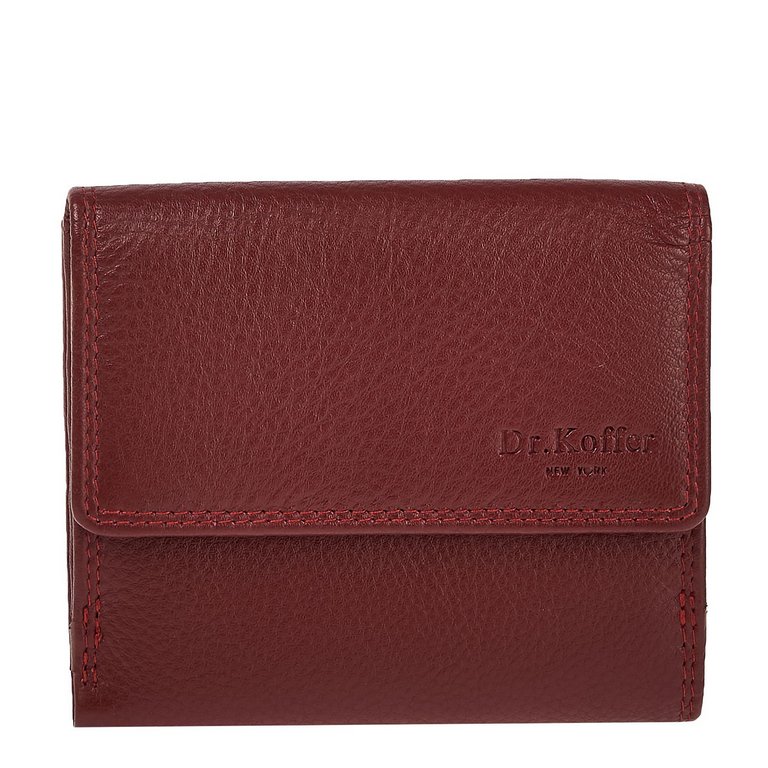 Портмоне Dr.Koffer 12*10 см нат. кожа, бордовый