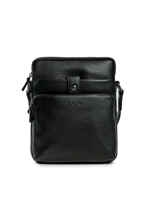 Сумка для документов Dr.Koffer 19*24*5см, нат. кожа, черный