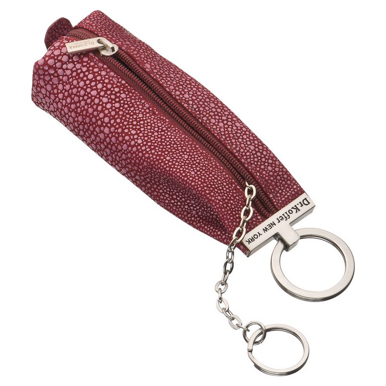 Футляр для ключей Dr.Koffer 4,5*14см, на молнии, фиолетовый