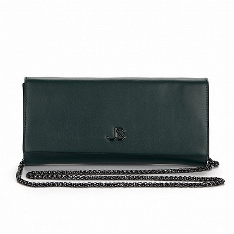 Сумка женская-клатч Jane's Story зеленый нат. кожа