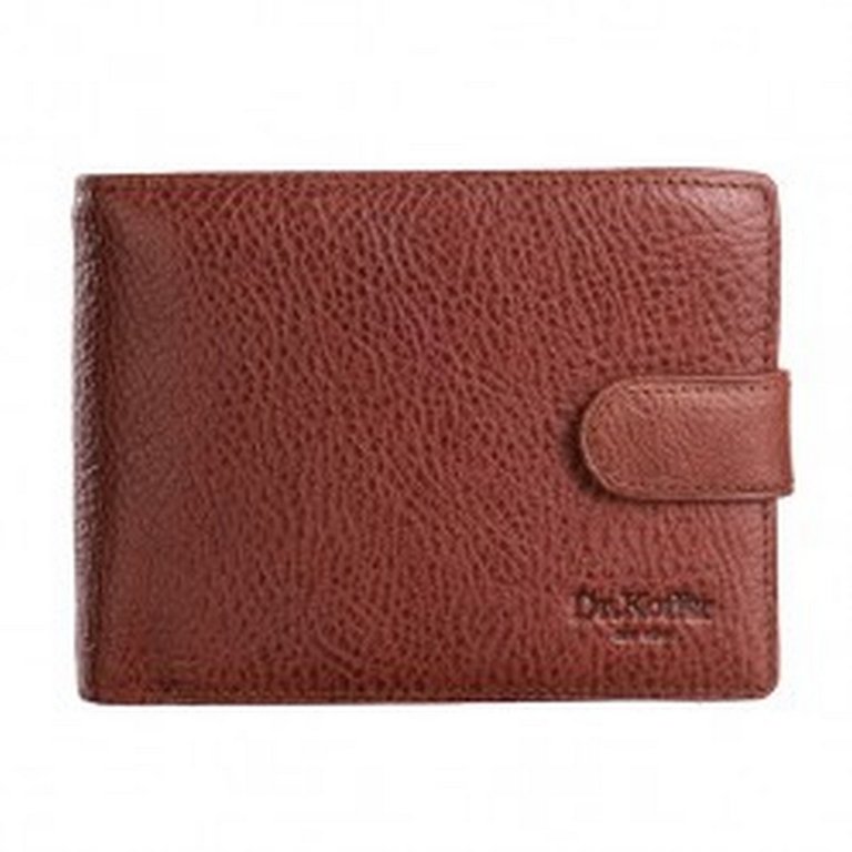 Портмоне Dr.Koffer 10,5*14см, нат. кожа, коньяк