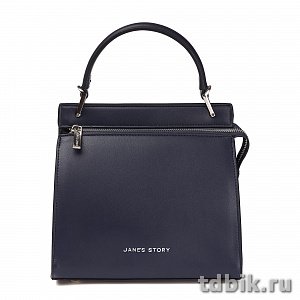 Сумка женская Jane's Story 23х19х12см, экокожа, синяя