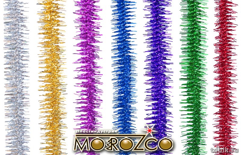 Мишура d  40мм, длина 2м "Карусель" цвет серебро MOROZCO