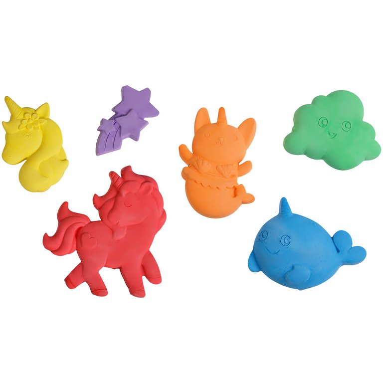 Мел для рисования на асфальте цветной  6шт фигурный Мульти-Пульти