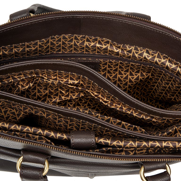 Сумка для документов Dr.Koffer 29*37*5см, нат. кожа, коричневая