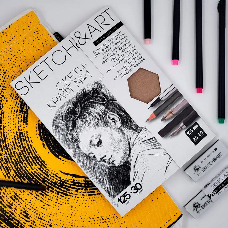 Папка для cкетчинга А5, 30л Sketch&Art, крафт