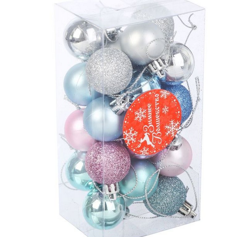 Набор шаров  цвет ассорти 26 мм 25 шт "Шарм" микс