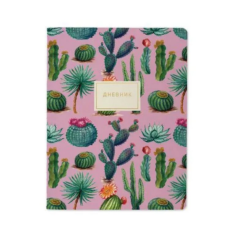 Дневник школьный мягкая обложка "Солнечный кактус" 48л