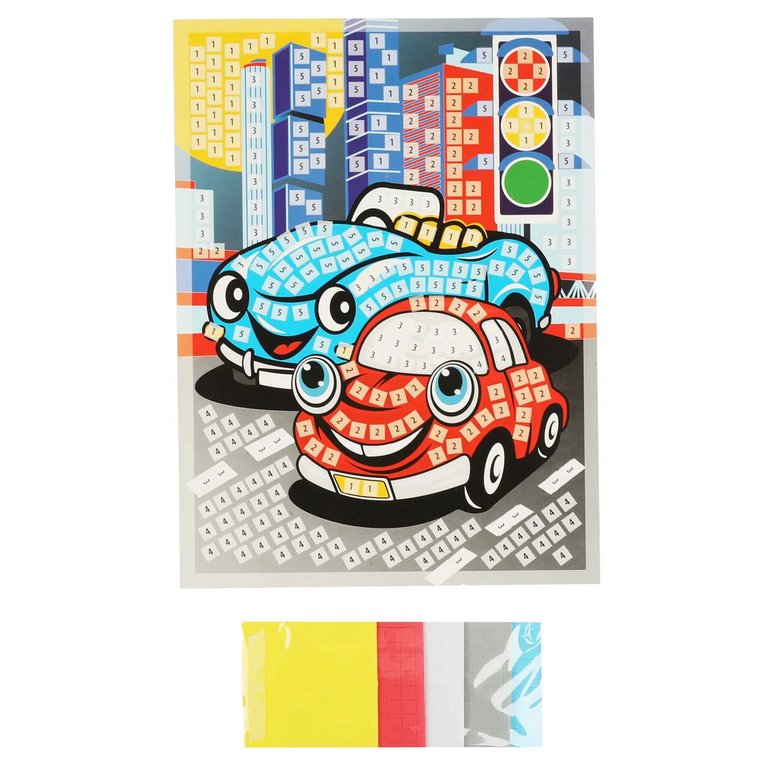 Аппликация из ЭВА "Машинки" 17*23 см MultiArt