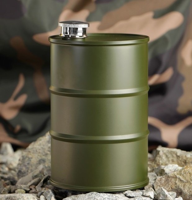 Фляжка 800 мл "Стратегический запас", тёмно-зелёная, 9.2х14.5 см