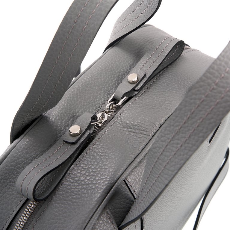 Сумка женская Dr.Koffer 31х25х11см см, нат.кожа серебристый