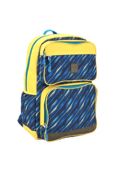 Рюкзак школьный для мальчика GoPack "GO-1" 46*30*14см желто-синий