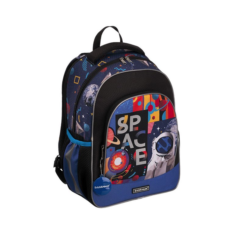Рюкзак школьный для мальчика ErichKrause ErgoLine 15L "Cosmonaut" 39*28*14 см, синий