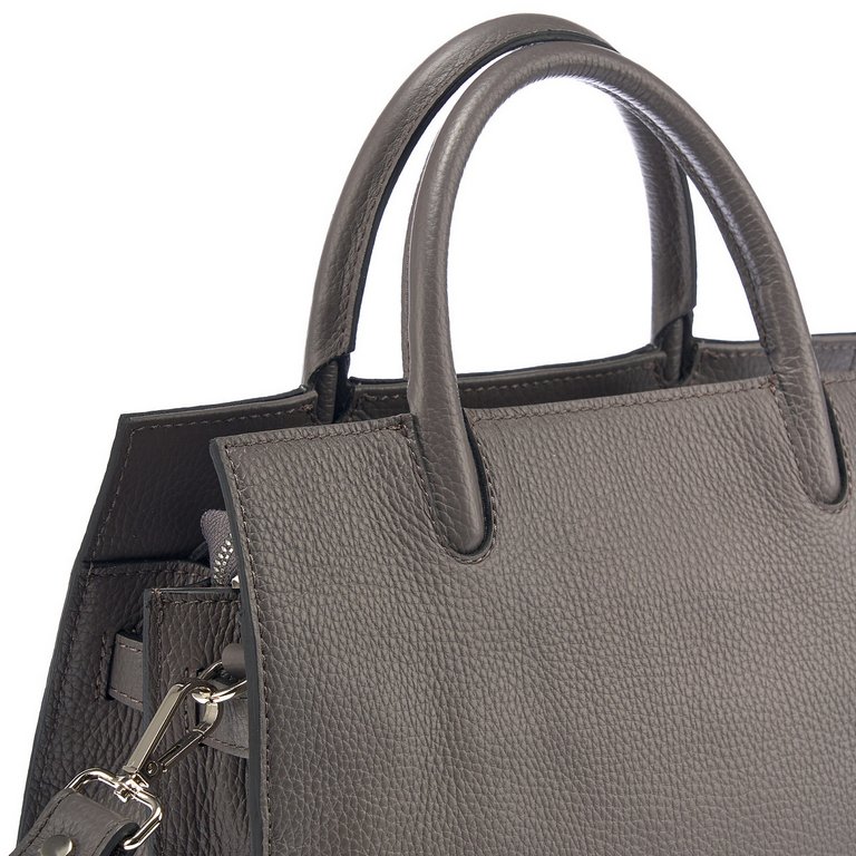 Сумка женская Dr.Koffer 32х26х11см см, нат.кожа серый