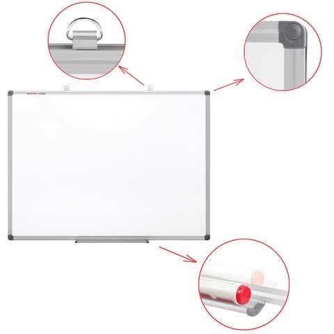 Доска маркерная 1200*1800 мм (магнит) Brauberg "Extra" с лотком, алюм. рама, лаковое покрытие