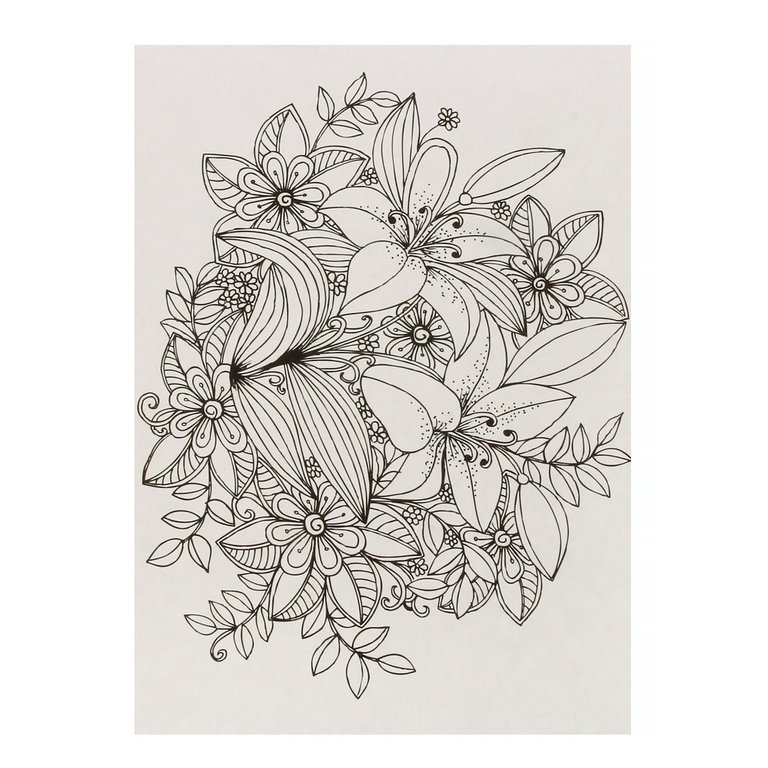 Антистресс Раскраска "Цветы" 32л ПРОФ-пресс