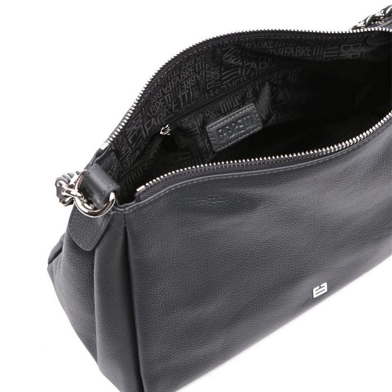 Сумка женская FABRETTI 30х22х14 см, нат. кожа, серый