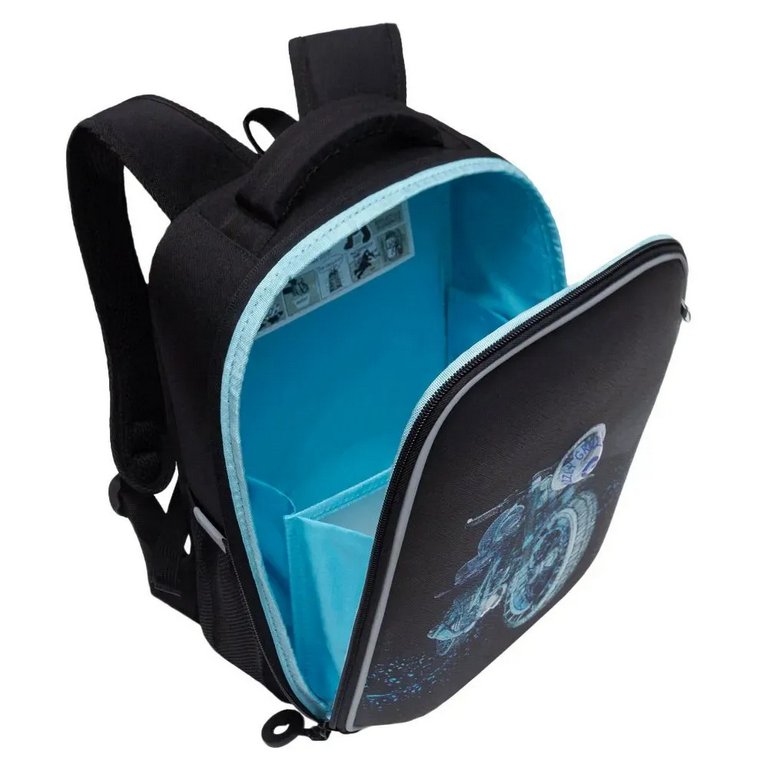 Рюкзак каркасный для мальчика Grizzly 26*37*16 см., черный