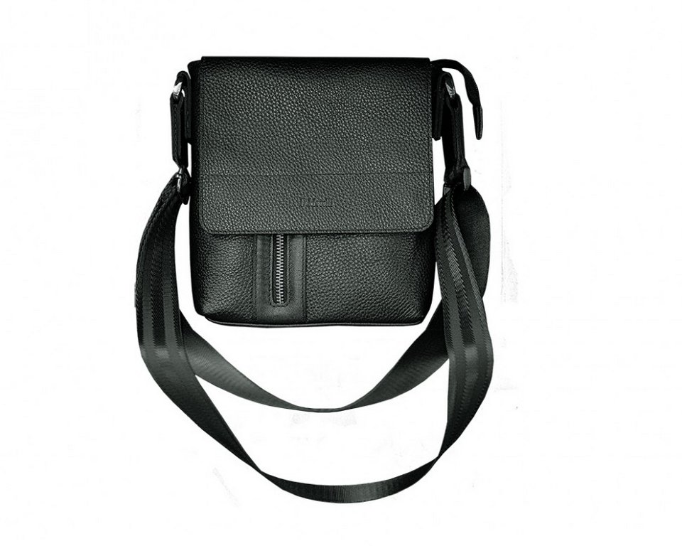 Сумка мужская D.Morelli нат. кожа, черный