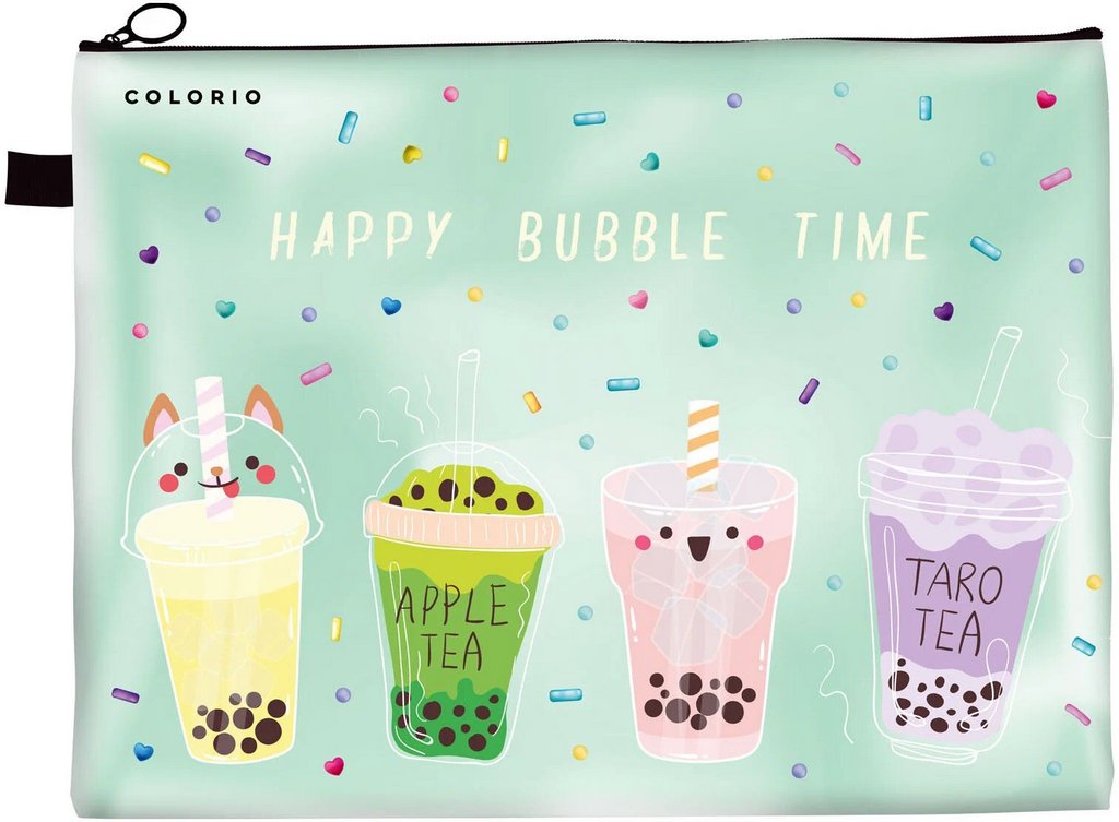 Папка для тетрадей А4 на молнии Colorio "Bubble time" 37х27х0,3 см.
