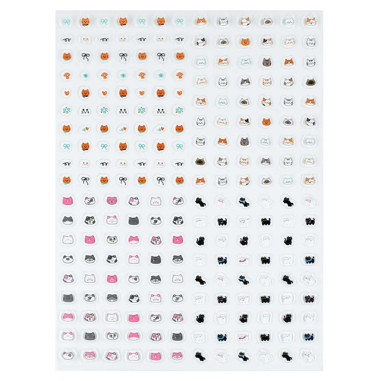 Набор наклеек для ногтей "Кошачьи мечты" фиолетовый 2 листа по 240шт