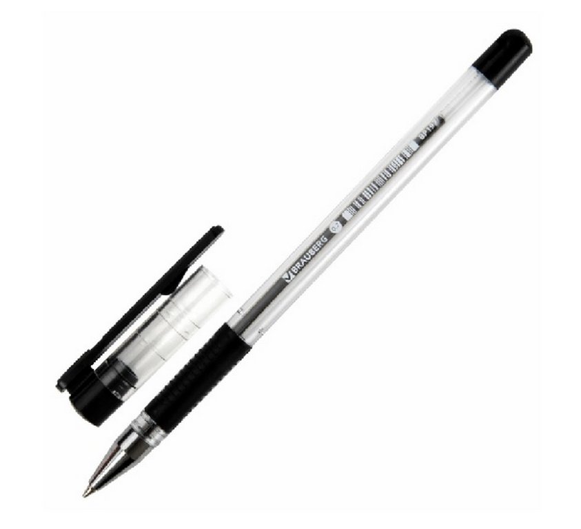 Ручка шариковая Brauberg "X-Writer" резин. упор 0,7мм чёрная (стерж.140мм линия 0,35мм)