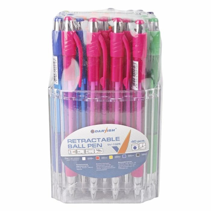 Ручка шариковая авт. Darvish резин. упор 0,7мм синяя, ассорти