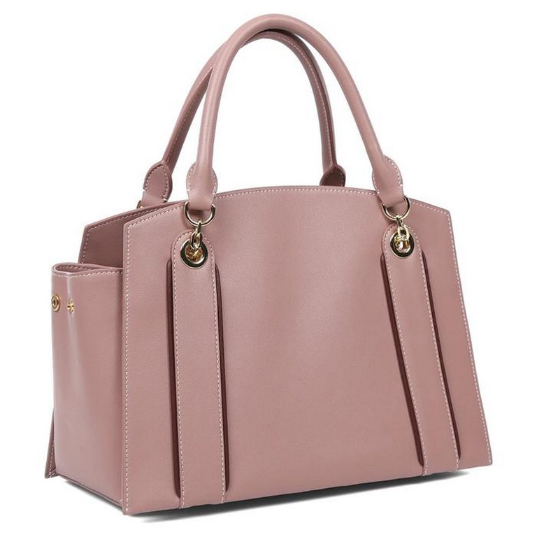 Сумка женская LEO VENTONI 32*23*14см, нат. кожа, розовый