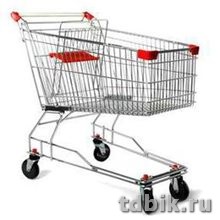 Корзина-тележка покупателя с детским сиденьем, с поддоном