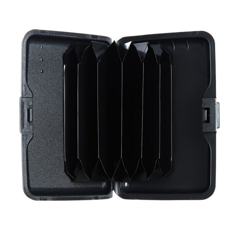 Визитница металл/ пластик 11*7,5*2см серебристый