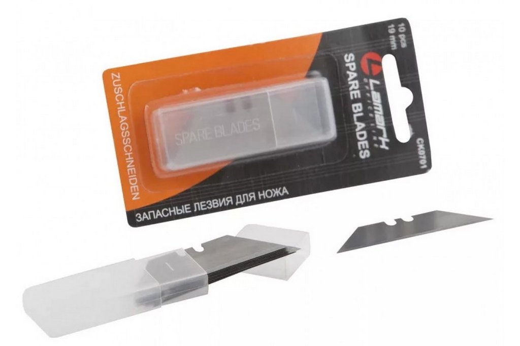 Лезвия запас. для ножей (б) 1,9 см 10 шт/уп Lamark(для СК0207)