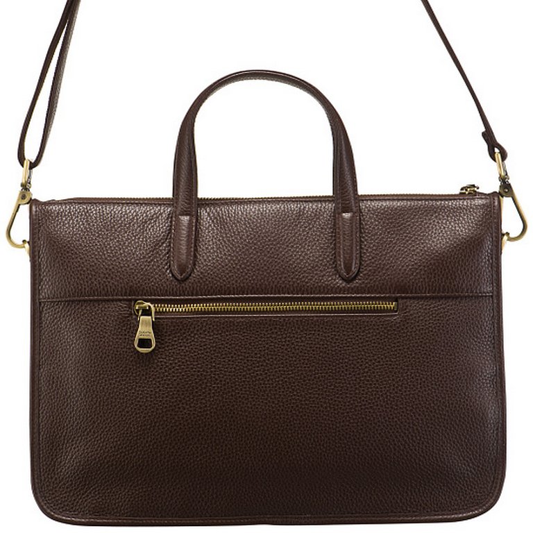 Сумка для документов Dr.Koffer, нат. кожа, коричневая