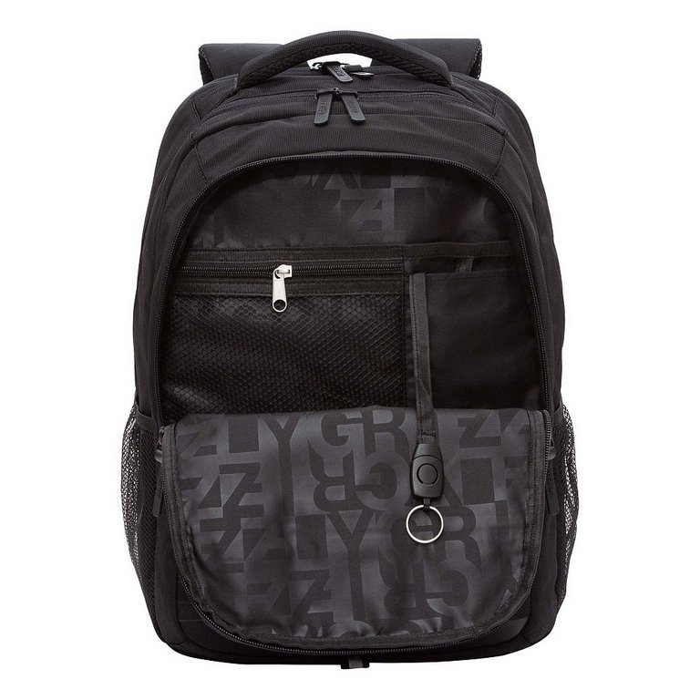 Рюкзак молодежный мужской Grizzly 42*31*22 см., черный