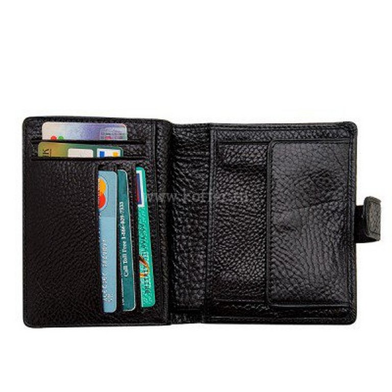 Портмоне Dr.Koffer с отдел. для вод.прав (кожа), черный