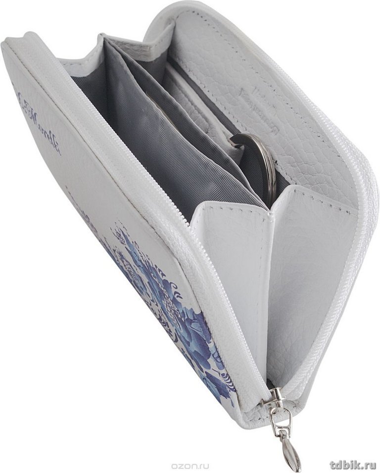 Футляр для ключей  D.Morelli "Эльза" из нат.кожи, на молнии принт колибри