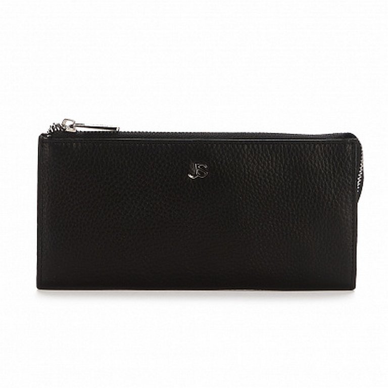 Портмоне Jane's Story женское 18см, нат.кожа, черное