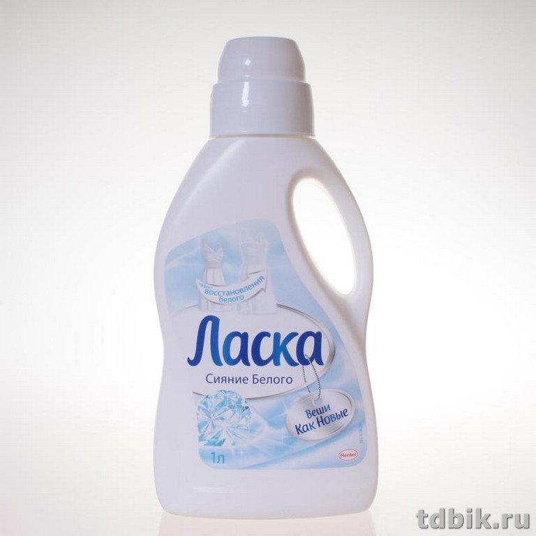 Средство моющее Ласка-Магия белого, 1л (для стир. машин и ручной стирки)
