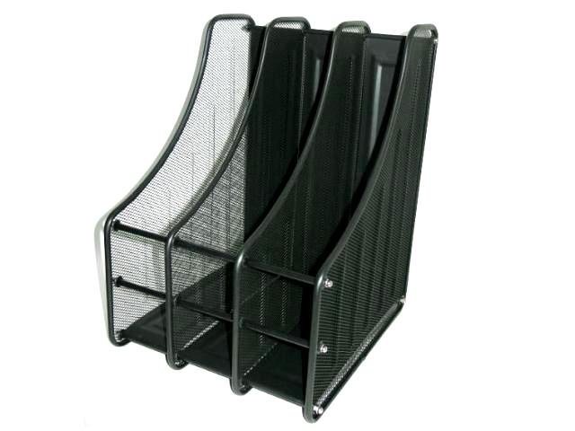 Лоток вертикальный металл. 3-х секцион.(24,5*28*35см) deVente черный