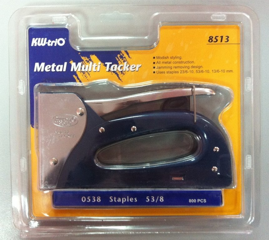 Степлер мебельный 23/6, 23/8, 23/10 Kw-Trio серебро/синий, металл