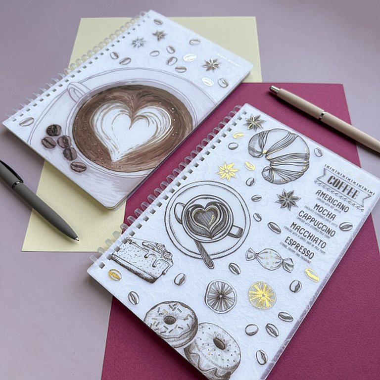 Тетрадь 60 лист кл. А5 на гребне, "Caffе nero.Time"