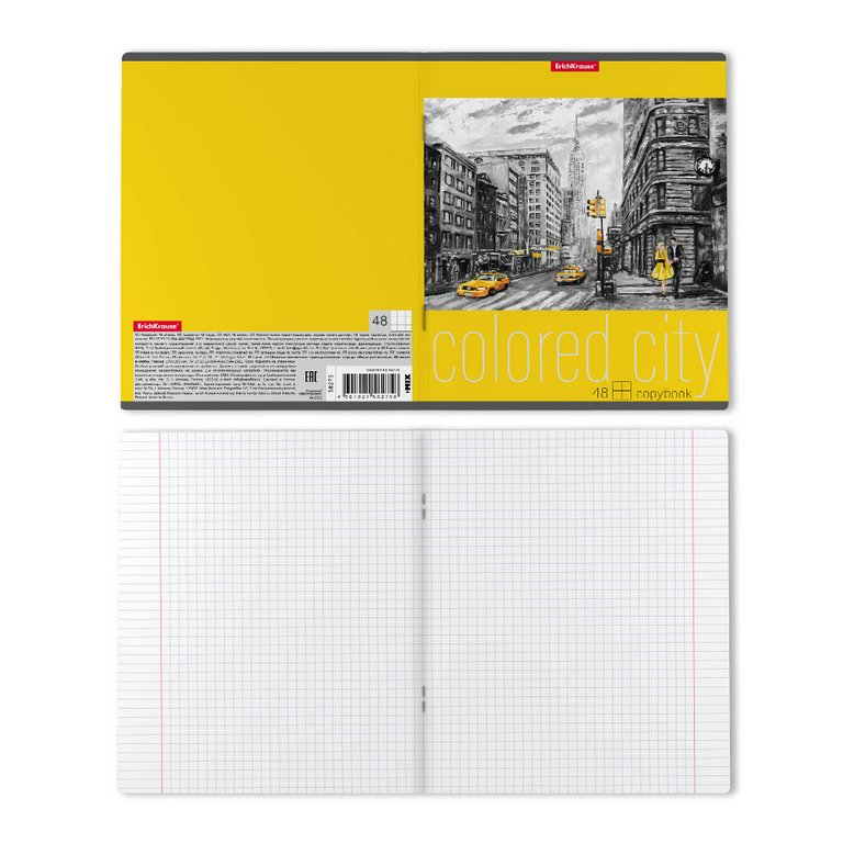 Тетрадь 48 лист кл. А5 на скрепке "Colored City" 5 ВИДОВ