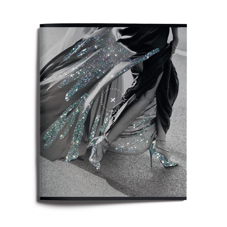 Тетрадь 48 лист кл. А5 на скрепке LOREX "FASHION STYLE" мел. карт. запеч. форз., soft touch, блёстки