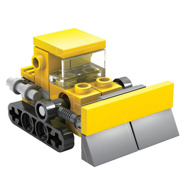 Конструктор пластиковый  24 дет. "Стройка Бульдозер" Bondibon